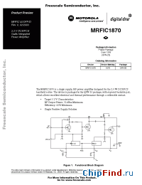 Datasheet MRFIC1870 manufacturer Motorola