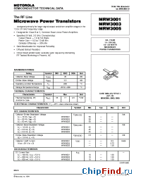 Datasheet MRW3001 производства Motorola