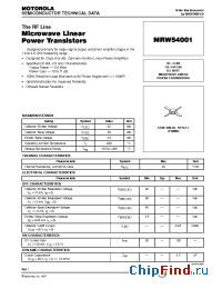 Datasheet MRW54001 manufacturer Motorola