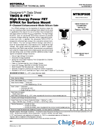 Datasheet MTB2P50E manufacturer Motorola