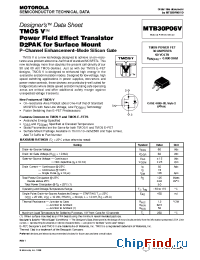 Datasheet MTB30P06 manufacturer Motorola