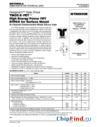 Datasheet MTB8N50E manufacturer Motorola