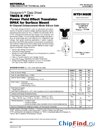 Datasheet MTD1N80E manufacturer Motorola