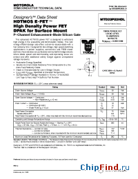 Datasheet MTD20P03 manufacturer Motorola