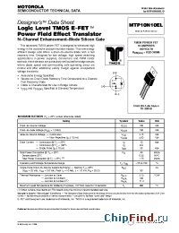 Datasheet MTP10N10EL manufacturer Motorola