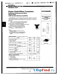 Datasheet MTP30N08M manufacturer Motorola