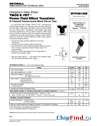 Datasheet MTP3N120E manufacturer Motorola