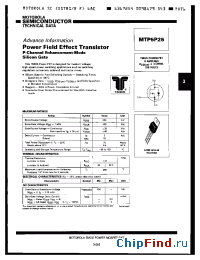 Datasheet MTP5P25 manufacturer Motorola