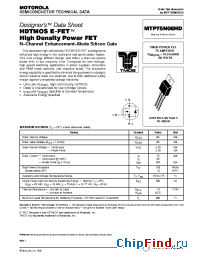 Datasheet MTP75N06HD manufacturer Motorola