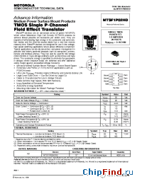 Datasheet MTSF1P02HD manufacturer Motorola