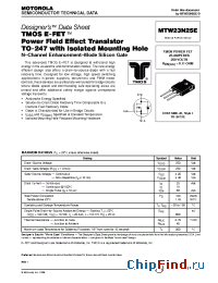 Datasheet MTW23N25E manufacturer Motorola