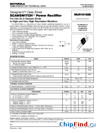 Datasheet MUR10150E manufacturer Motorola