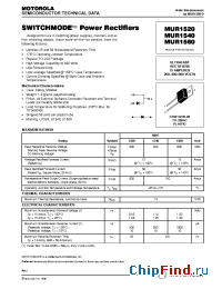 Datasheet MUR1520 manufacturer Motorola