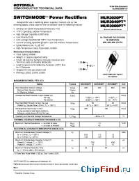 Datasheet MUR3040PT manufacturer Motorola