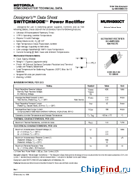 Datasheet MURH860CT manufacturer Motorola