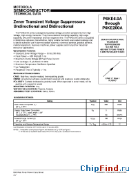 Datasheet P6KE100A manufacturer Motorola