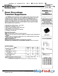 Datasheet P6SMB18A manufacturer Motorola