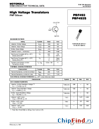 Datasheet PBF493S manufacturer Motorola