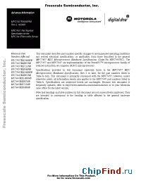 Datasheet PPC7457RX1000NB производства Motorola