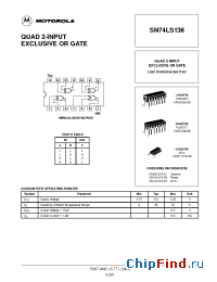 Datasheet SN54LS136J manufacturer Motorola