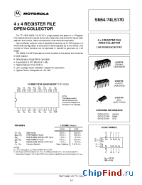 Datasheet SN54LS170J manufacturer Motorola