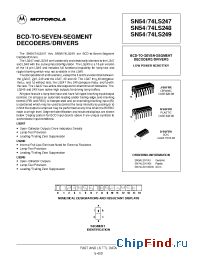 Datasheet SN54LS247 manufacturer Motorola