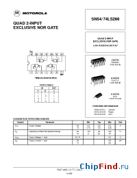 Datasheet SN54LS266 manufacturer Motorola