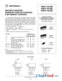 Datasheet SN54LS92J manufacturer Motorola