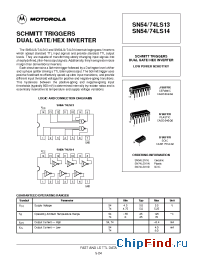 Datasheet SN74LS13D manufacturer Motorola