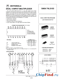 Datasheet SN74LS153N manufacturer Motorola