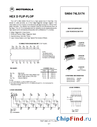 Datasheet SN74LS174D manufacturer Motorola