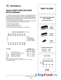 Datasheet SN74LS298D manufacturer Motorola
