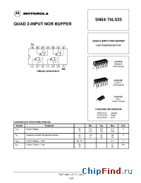 Datasheet SN74LS33N manufacturer Motorola