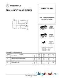 Datasheet SN74LS40D manufacturer Motorola
