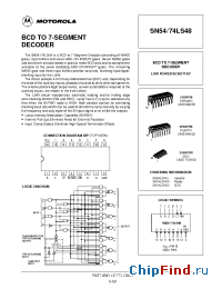 Datasheet SN74LS48N manufacturer Motorola