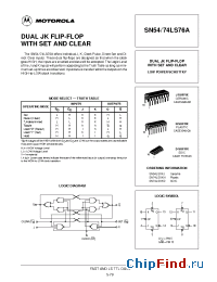 Datasheet SN74LS76 manufacturer Motorola