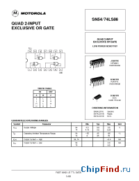 Datasheet SN74LS86D manufacturer Motorola