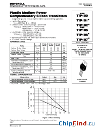 Datasheet TIP106 manufacturer Motorola