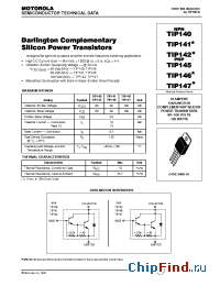 Datasheet TIP145 manufacturer Motorola
