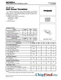 Datasheet TP3022B manufacturer Motorola
