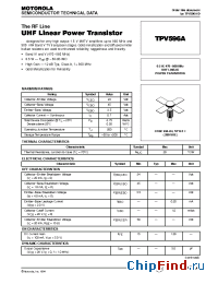 Datasheet TPV596A manufacturer Motorola