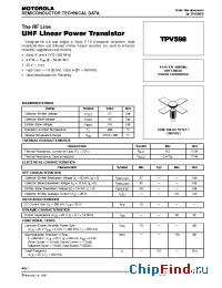 Datasheet TPV598 manufacturer Motorola