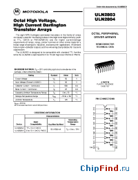 Datasheet ULN2803 manufacturer Motorola