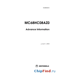 Datasheet XC68HC08AZ0CPU manufacturer Motorola