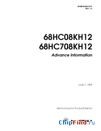 Datasheet XC68HC708KH12FU manufacturer Motorola