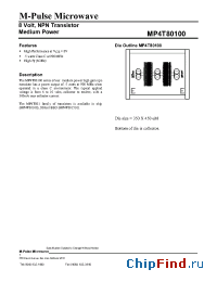 Datasheet MP4T80100 manufacturer M-pulse