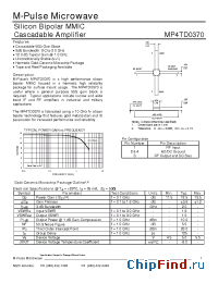 Datasheet MP4TD0370 manufacturer M-pulse