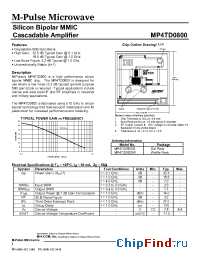 Datasheet MP4TD0800W manufacturer M-pulse