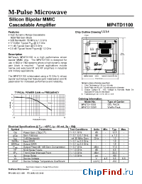 Datasheet MP4TD1100G manufacturer M-pulse