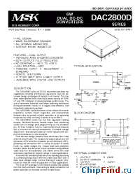 Datasheet DAC2812DE manufacturer M.S. Kennedy